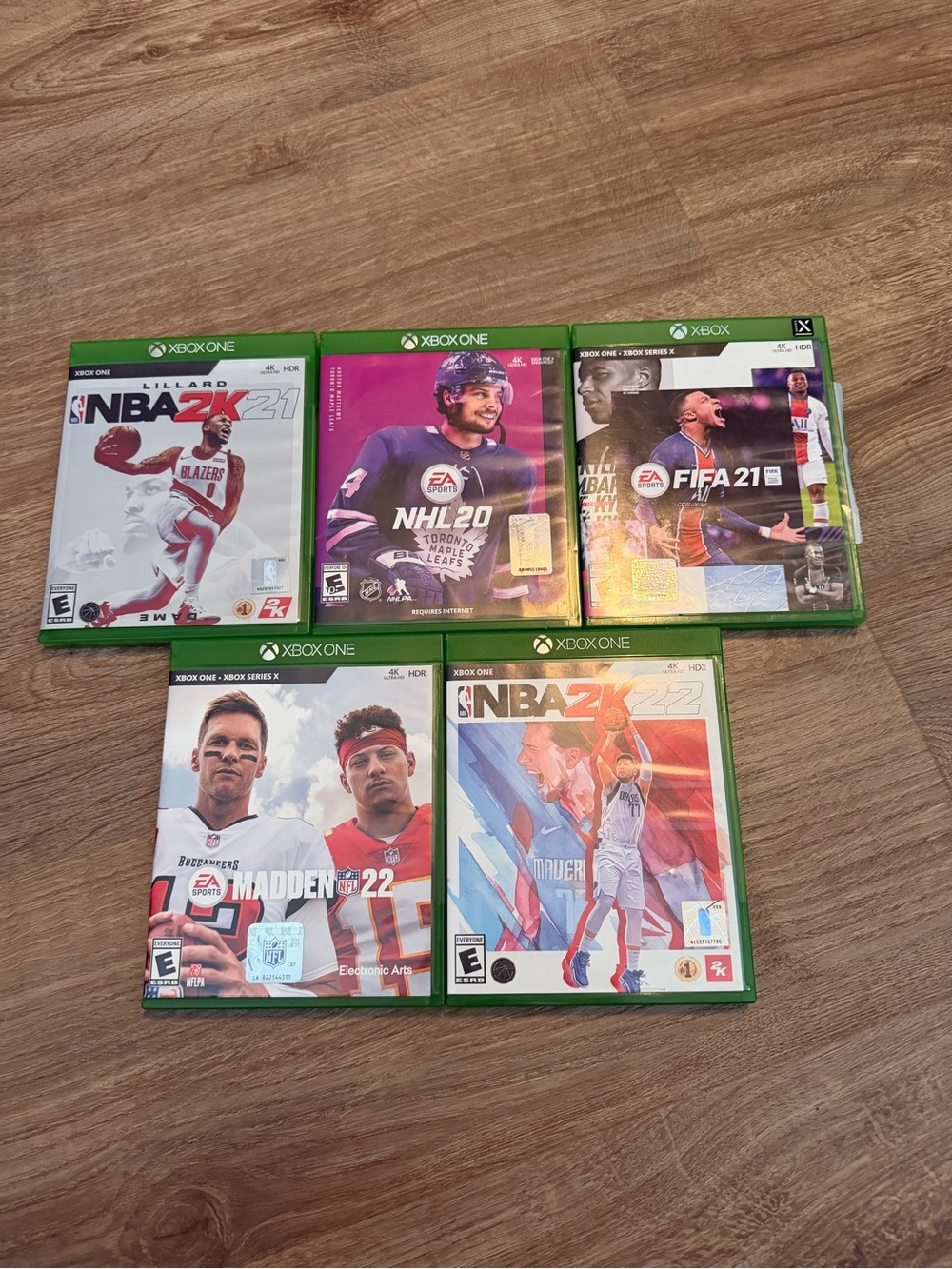 EA Sports Xbox One Sports Game Set in Green Cases